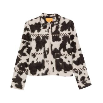 Guest In Residence Hoodies & sweatvesten, Dames, Veelkleurig, M, Kasjmier, Jacquard Ritssluiting Jas