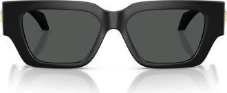 Versace 53mm Square Sunglasses in Black /Dark Grey at Nordstrom