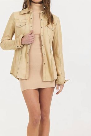 Jakett Robin Waxed Suede Jacket In Beige