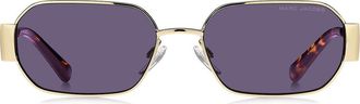 Marc Jacobs 56mm Square Sunglasses in Gold Violet/Violet at Nordstrom