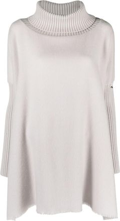 Herno roll-neck virgin-wool jumper - women - Viscose/Cotton/Virgin Wool - OS - Grey