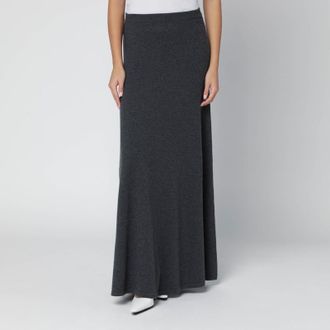Balenciaga Long grey wool skirt
