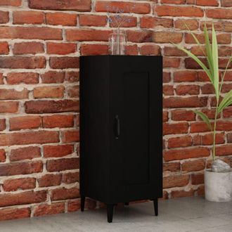 vidaXL Credenza Nero 34,5x34x90 cm in Legno Multistrato - Vidaxl