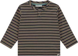 Babyface Striped Henley Shirt in Desert at Nordstrom, Size 12M