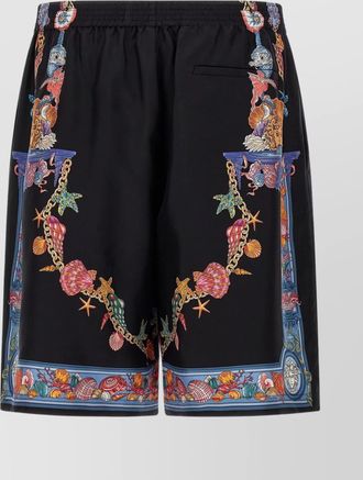 Versace silk printed bermuda shorts
