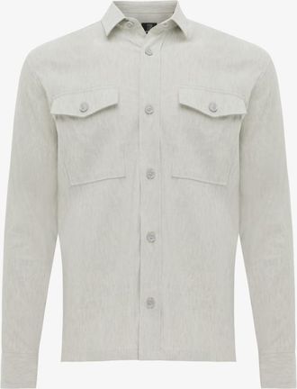 Genti Linnen Overshirt | Lichtgroen