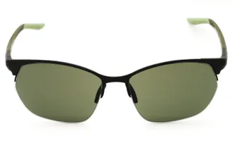 Nike NIKEMODERNMETALZONEIU3289XN Metal Semi-Rimless Sunglasses - Black