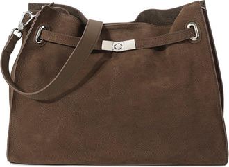 Tiffany & Fred Premium Suede & Leather Convertible Shoulder Bag