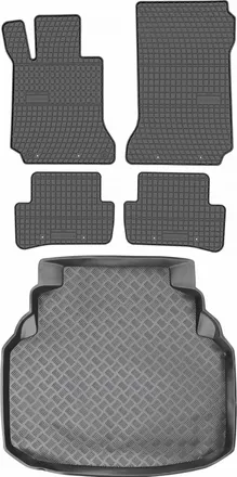OEM Juego De Alfombrillas De Goma Para Coche Y Maletero Para Mercedes Clase C W204 Familiar/sed&aacute;n (2007-2014)