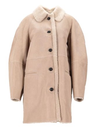 Isabel Marant Berthie buttoned coat - women - Fabric - 36 - Neutrals