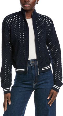 Hunter Cropped Openwork Bomber Jacket