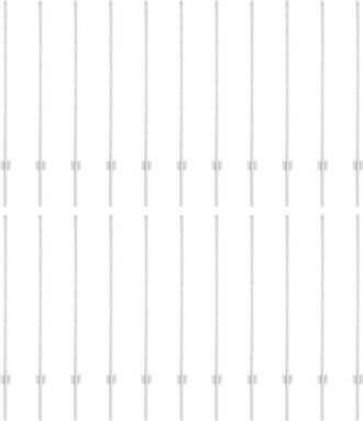 vidaXL Vidaxl - Fence Posts 44 pcs Silver Galvanised Steel