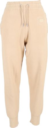 Sandro Sandro Paris joggingbroek met geborduurd logo in nude katoen