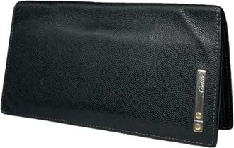Cartier Pre-owned Wallets, female, Black, Size: ONE SIZE Pre-owned Leather Wallet