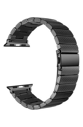 Posh Tech Charlie Resin Link Bracelet Apple Watch Watchband in Black at Nordstrom