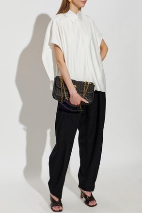 Bottega Veneta Silk Shirt, Womens, Cream