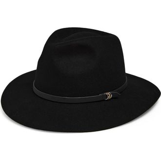 Rag & Bone Dakota Wool Fedora in Black at Nordstrom, Size Medium