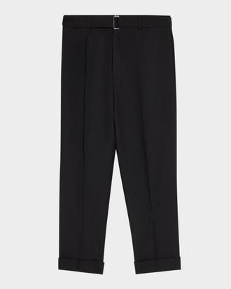 Officine G&eacute;n&eacute;rale Men & apos;s Hugo Wool Belted Trousers