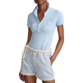 Ralph Lauren Poloshirt met korte mouwen in stretchkatoen