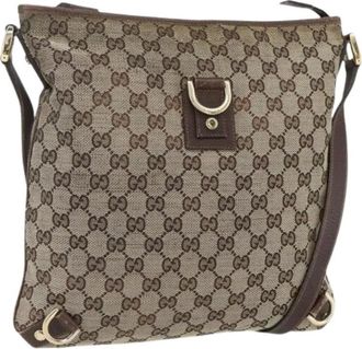 Gucci Pre-owned Cross Body Bags, female, Beige, Size: ONE SIZE Pre-owned Leather Cross Body Bag