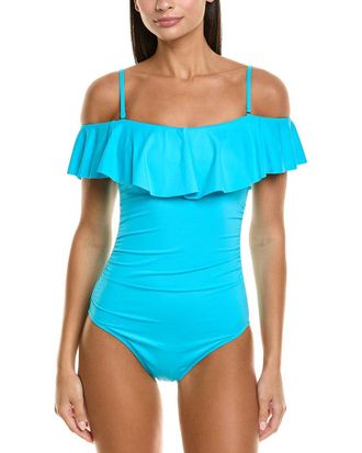 La Blanca Off-Shoulder Ruffle One-Piece