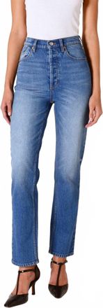 Rolla's Loulou Straight Jeans In Iris Blue