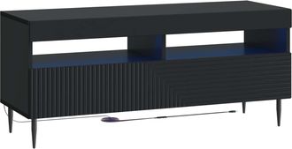 vidaXL Mueble De Tv Led Negro Madera De Ingenier&iacute;a Vidaxl