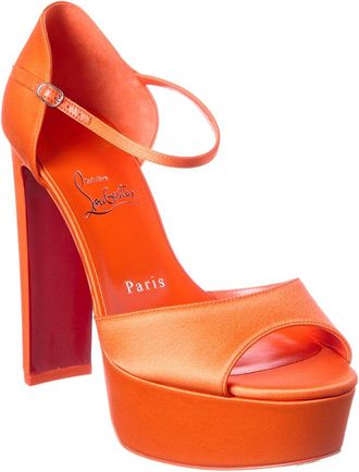 Christian Louboutin Sandaloo 130 Satin Platform Sandal