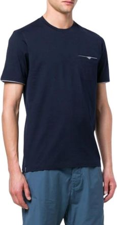 Brunello Cucinelli Stijlvol Shirt - Heren - T-shirts - Blauw - S - Katoen - Tops