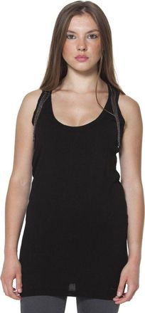 Fred Perry Womens Chain Detail Sleeveless Tunic Top - Black - Size Small