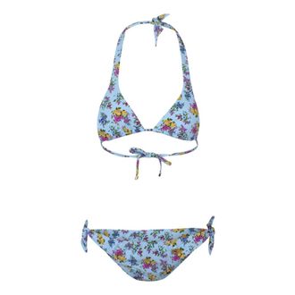 Dolce & Gabbana Bikinis, female, Multicolor, Size: M Floral Print Triangle Bikini