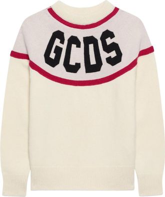 GCDS Trui met ronde hals - Heren - Ronde hals truien - Wit - XL - Truien & Vesten