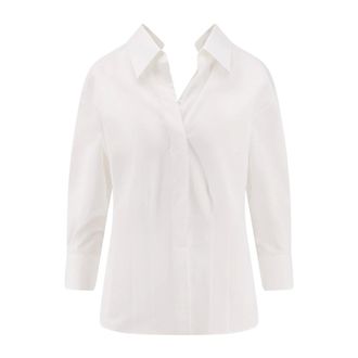 Givenchy Opened Collar Blouse - female - Givenchy - Shirts - White - 3XS - Blouses & Shirts