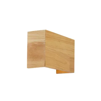 QAZQA R&uacute;stico L&aacute;mpara De Pared Inteligente De Madera De Roble 24 Cm Con Wifi G9 - Otan Rectangular Adecuado Para Led Max. 2 X 2.5 Watt - Qazqa