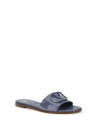 Valentino Garavani VLogo Slide Sandals - Blue