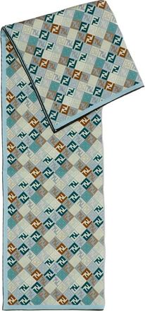 Fendi Silky Scarves, female, Multicolor, Size: ONE SIZE Square Silk Twill Foulard
