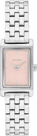 Calvin Klein Womens Rectangle Dial Link Bracelet Watch - Light/Pastel Pink - OS