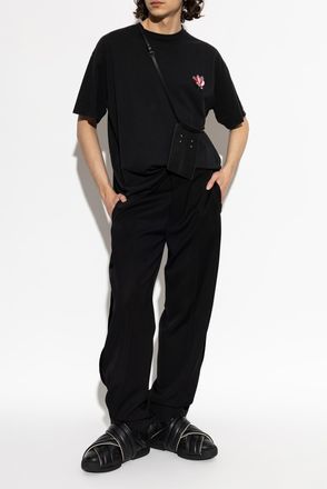 Maison Margiela T-shirt With Print, Mens, Black