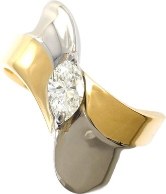 C&A Platinum Yellow Gold Yellow Gold (18K) Platinum 900 Band Ring (Pre-Owned)