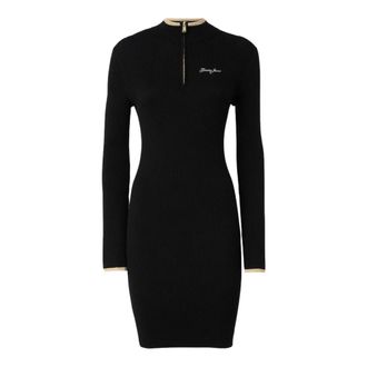 Tommy Jeans TJW Metallic Zip Dress - Dames - Korte kleedjes - Zwart - S - Kleedjes