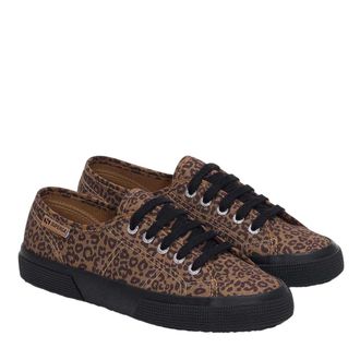 Superga Dames/Dames 3750 Leggera Leopard Print Trainers (Zwart/Beige)