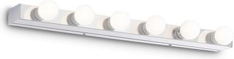 Netlighting Prive 6 Light Indoor Medium Over Mirror Wall Light Chrome E14