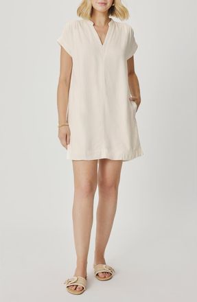 Splendid Short Sleeve Shift Dress in Shell White at Nordstrom Rack, Size X-Large