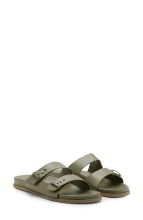 Mango Double Buckle Sandal in Khaki Green at Nordstrom, Size 6.5Us