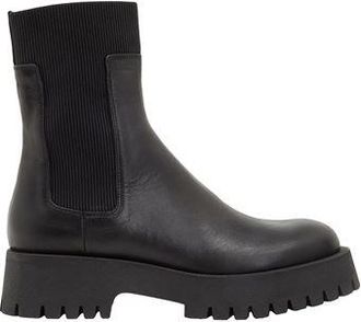 8 by YOOX LEATHER ANKLE BOOTS WITH SOCK DETAIL