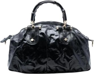 Gucci Pre-owned Handbags, female, Black, Size: ONE SIZE Pre-owned Vintage Fabric Handbag