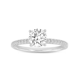 LuvMyJewelry Kara 14K White Gold Round Lab Grown Diamond Engagement Ring - 1.15Ct at Nordstrom, Size 6.5
