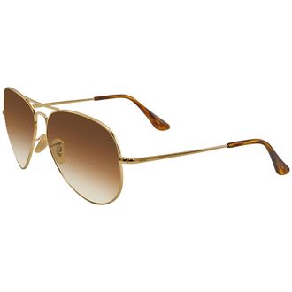 Ray-Ban Aviator Metal II Light Brown Gradient Unisex Sunglasses RB3689 914751 62