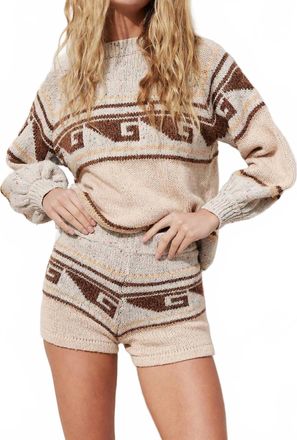 Jen's Pirate Booty Paella High Waisted Shorties In Beach Sand