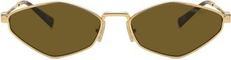 Miu Miu MU56ZS 5AK09Z Womens Sunglasses Gold Size 56